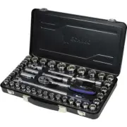 Mechpro Blue Socket Set Metric/SAE 1/2In Drive 42pc