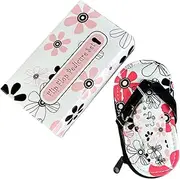 NULYLU Stylish Flower Slippers Nail Clippers Set Complete Manicure Kit Portable Storage Case for Women Professional Nail Tools Suitable for Occasions
