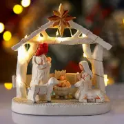 Lineshading Nativity Sets Nativity Scene Christmas Indoor Decor with LED Ligh...
