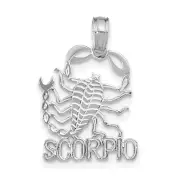 14K White Gold Wg Scorpio Zodiac Charm