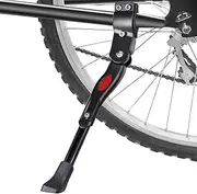 Bicycle Kickstand Adjustable Aluminium Alloy Cycling Height Rear Mount Side Kick Stand Universal Support Bracket for MTB Mountain Bike Suitable for 22" 24" 26" Tire and 700 Road Bicycle
