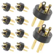 10 Pcs XLR Accessories Microphone Plug Connector Converter Adapter