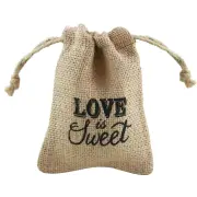 Love is Sweet Hessian Bag 14.5cm