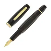 Scribo Feel Fountain Pen in Sassi Neri Ebonite, 18kt EEF Nib - NEW in Box