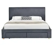 Lucas Fabric Bed Frame with 4 Drawers (Double Queen)
