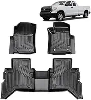 3D Moulded Car Floor Mats Complete Set for RHD Toyota Hilux Dual Cab Auto 2016-2022