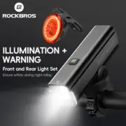 ROCKBROS Bicycle Light Set Waterproof Bike Headlight Smart Rear Light Cycling