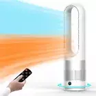 Bladeless Tower Fan, 1400W Space Heater & 40W Cooler Fan Combo with Remote, 8...
