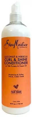 Shea Moisture Coconut & Hibiscus Curl & Shine Moisture Soften Conditioner 24 Oz