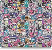 [Amooorous] Graffiti Art Trend Play Stickers Premium Leather Toursuit car registration and insurance card holder Essential Car Wallet Case for Essential Document, Driver License, Cards, Graffiti art