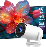 Mini Projector with Wifi and Bluetooth, Portable Projector Full HD 4K Support wi