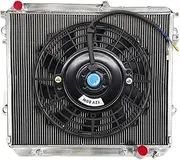4-Row Aluminum Radiator + Fan ，Compatible With TOYOTA ，Compatible With LandCruiser VDJ200L / VDJ200R 4.5D AT 2007-2024
