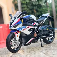 在飛比找Yahoo!奇摩拍賣優惠-1:12寶馬戰斧摩托車模型S1000RR仿真機車男孩玩具車收