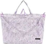 [COLORFUL CANDY STYLE] Gusseted Lesson Bag with Full Pattern, Dull PET Floral Mist