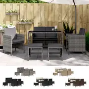 Outdoor Dining Set 6 Piece Outdoor Dining Table and Chairs Poly Rattan vidaXL