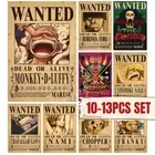 10-13 PCS ONE PIECE Anime Manga Posters Wanted Set | Wall Art Decoration