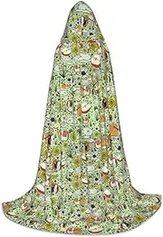 SKKNT Guinea Pig Print Halloween Hooded Cloak Full Length Cape With Hood For Men And Women For Carnival