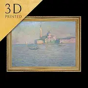 The Church Of San Giorgio Maggiore By Claude Monet 3d Printed With Texture And Brush Strokes Looks Like Original Oil Painting