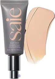 [Saie] Slip Tint Tinted Moisturizer with SPF 35 - Light Coverage, Glowy Skin Tint & Mineral Sunscreen for Face with Hydrating Hyaluronic Acid - Summer Makeup Essential - Shade Three (1.35 oz)