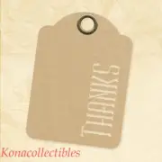 Graphic 45 Staples STENCIL-CUT ATC TAGS THANKS (3), Celebrate (7) KRAFT