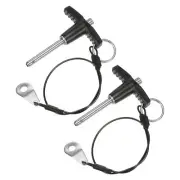 2Pcs t Handle Lock Pins, 5mm Dia. 30mm Usage Long Push-Button Ball Locking Pin