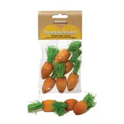 6Pk Rosewood Woodies Play Wooden Carrots Chew/Gnaw Hamster Pet Toy Orange/Green