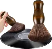 XQ XIAO QIAO Vinyl Records Cleaner Brush - Audio Record Cleaner Brush - Anti Static Dust Cleaning Record Brush - Wooden Soft Brush - Record Player Accessories
