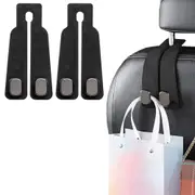 2Pcs Car Back Seat Headrest Hooks Seat Back Storage Hanging Double Hook