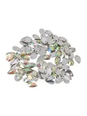 DIY Bait Fishing Tool 100pcs Spinner Rings Blades Nickel Spoons Craft Set