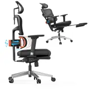 [PRO VERSION] NEWTRAL Ergonomic Office Chair with Footrest High Back Desk Chair with Unique Adjustable Lumbar Support, B