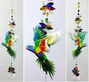 Large Rainbow Lorikeet Crystal Suncatcher bird, window hanging suncatchers gift