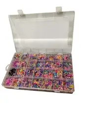 Mini Rubber Bands HUGE LOT! Lots of Bands, All Colors, Storage Case Included!