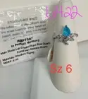 NIB Bomb Party Sz6 Ring Fashion RBP7587 In Perfect Harmony Blue Quartz Rhodium P
