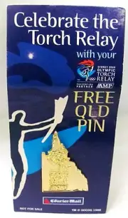 TORCH RELAY STATE QLD COURIER SYDNEY OLYMPIC GAMES 2000 PIN BADGE COLLECT #389