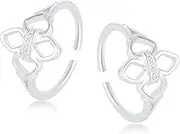 [GLOW SPECTRA JEWELS] Solid Metal 925 Sterling Silver Women's Celtic Occasion Adjustable Band Toe Ring 14K White Gold Plated., Metal, metal
