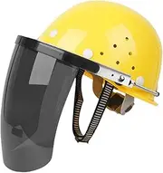 LeeQinersw Adjustable Headgear Face Shield with Hard Hat for Gardening And Trimming, gray visor