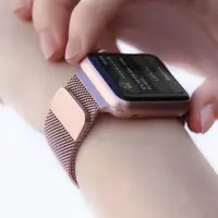 在飛比找momo購物網優惠-【樂邁3C】Apple Watch S8 米蘭式不鏽鋼錶帶(