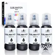 L&C Black Sublimation Ink Autofill Refill for EcoTank Printers ET 2800 ET 280...