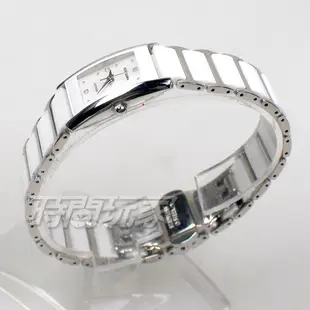 TIVOLINA 閃耀美鑽 方型鑽錶 珍珠螺貝面盤 防水手錶 藍寶石水晶鏡面 女錶 白色 LKW3621WS【時間玩家】
