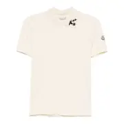 [Moncler] Moncler Beaded Polo Top M NEUTRALS