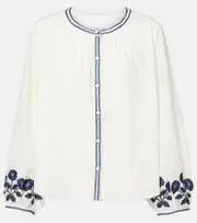 [Velvet] Velvet Rahwa embroidered cotton blouse AU 16 white