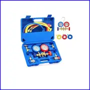 Professional AC Gauge Set: Compatible with R134a, R12, R22, R502 Refrigerants
