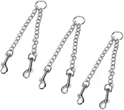 BESPORTBLE 3pcs Iron Chain Rope Double-Head Leash Chain Cord Pull Rope Dog Leash Leash Double-Ended Leash Chain Rope Leash Chain Ring Dog Walking Leash Pull Cord Rope Dog Walking Lead Leash