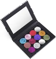 Beatifufu Empty Magnetic Eyeshadow Palette with Mirror Lightweight Dual-sided Organizer for Blush Bronzer and Foundations Travel and Daily Use