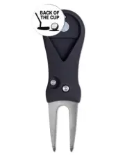 Back Of The Cup Swing Thought Golf Ball Marker + Switchblade Divot Tool