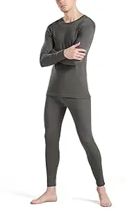[Sheep Run] 100% Merino Wool Men's Thermal Underwear Long Sleeve Baselayer Set