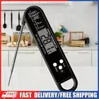 Digital Meat Thermometer Instant Read Foldable Probe Food Thermometer (Black)