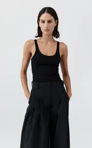 [St. Agni] Scoop-Neck Organic-Cotton Jersey Tank Top
