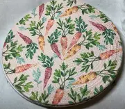 CYNTHIA ROWLEY PLACEMATS (4 ) WOVEN ROUND CARROTS 100% POLYESTER NIP