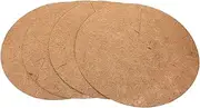 Totority 4pcs Coconut Fiber Mulch Ring for Plant Protection Durable Tree Root Suppression Mat User Friendly Planter Liner for Landscaping Garden Maintenance